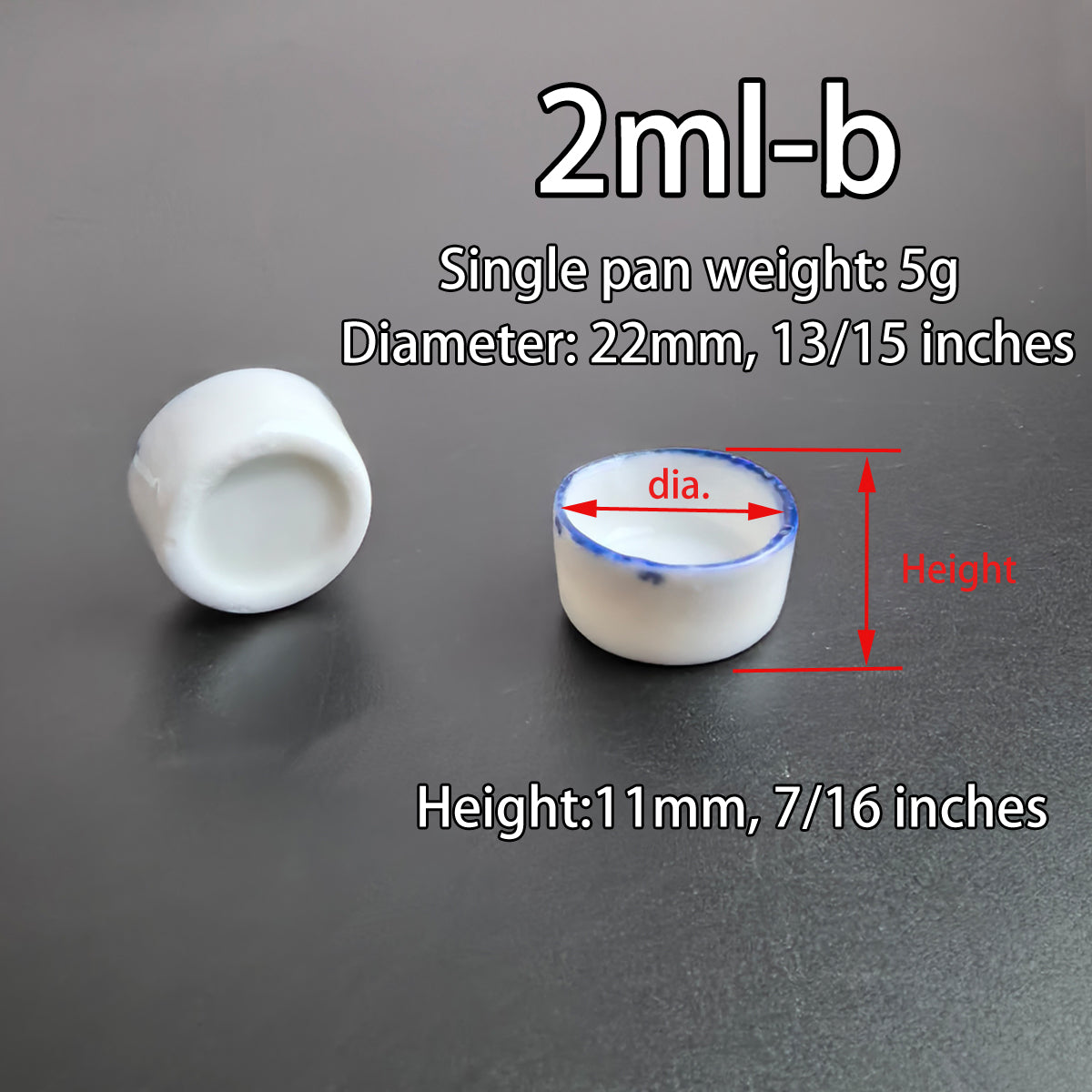 Bulk Ceramic Watercolor Mixing Pans – 100pcs Porcelain Round Paint Dishes (2ml–8ml) with Blue Rim for Watercolor, Gouache & Acrylic