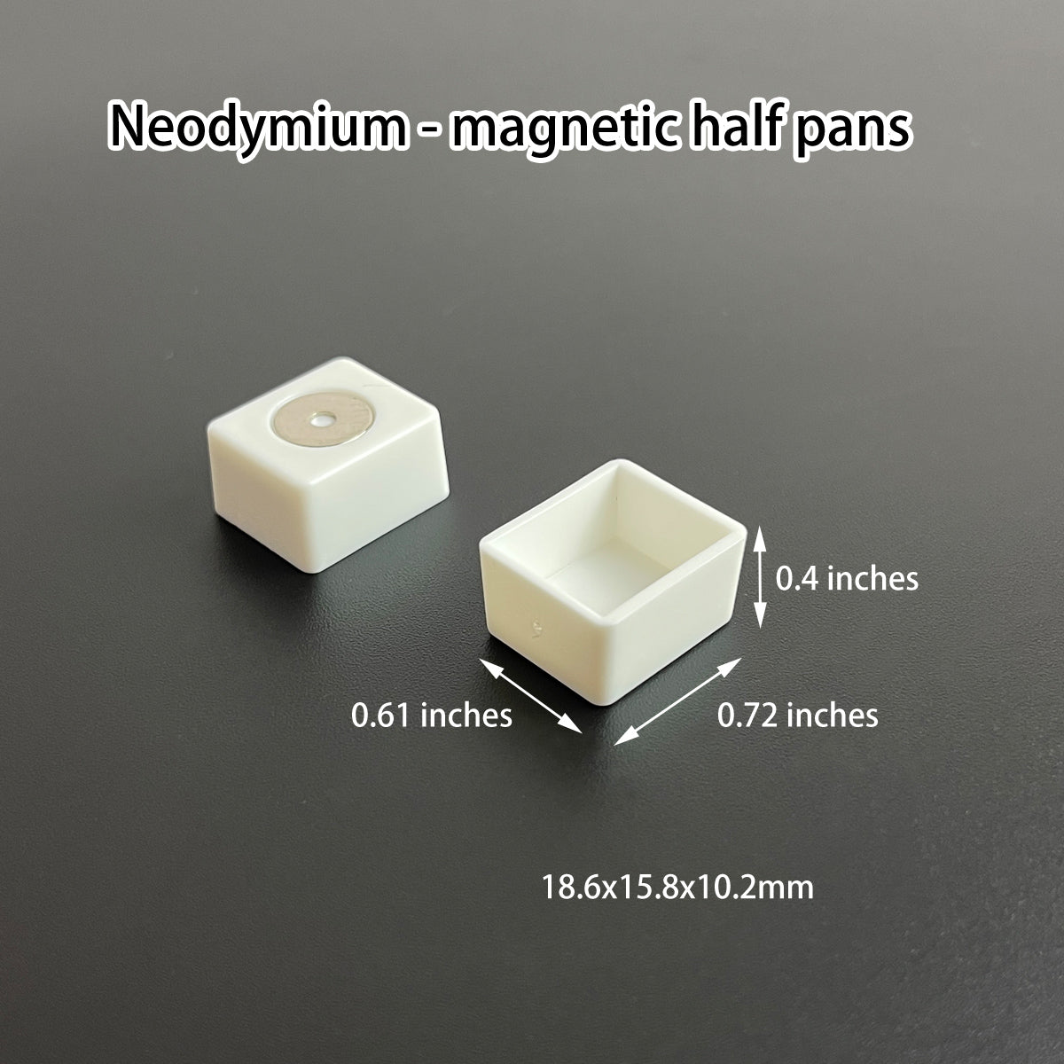 Magnetic Watercolor Half Pans - Plastic Refills for Tin Palettes 1000Pcs - 5000Pcs