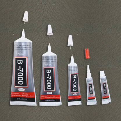 B7000 glue with opened cap showing easy squeeze design for precise application