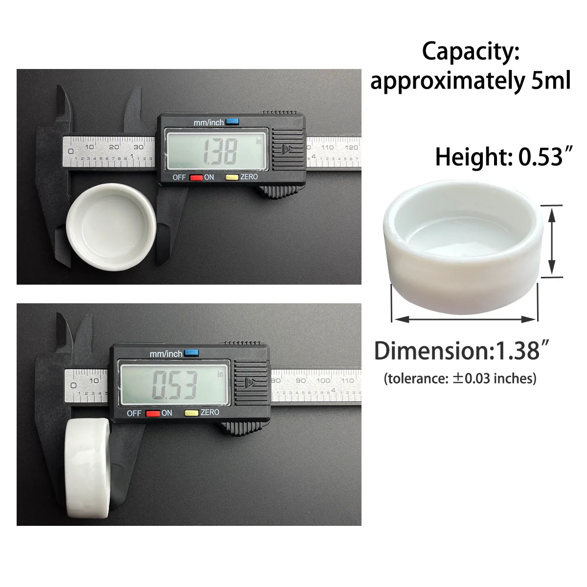 20Pcs Ceramic Watercolor Pan,1.6ML/2ML/3.8ML/5ML/8ML Round Pan for Watercolor, Small/ Large Ceramic Tray Palette for Watercolor Gouache Acrylic Oil Painting