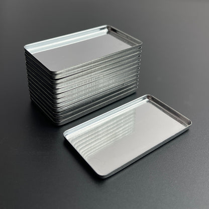 Bulk pack of large rectangle metal pans – ideal for handmade watercolor refills and solid makeup projects