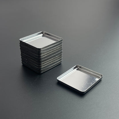 Bulk pack of 3g rectangle metal pans – perfect for DIY watercolor refills, cosmetic kits, and paint storage