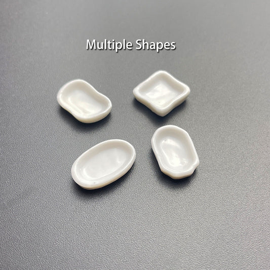 0.2-0.3ML 100Pcs, Mini Ceramic Paint Palette Pan, Small Ceramic Tray Palette for Watercolor Gouache Acrylic Oil Painting