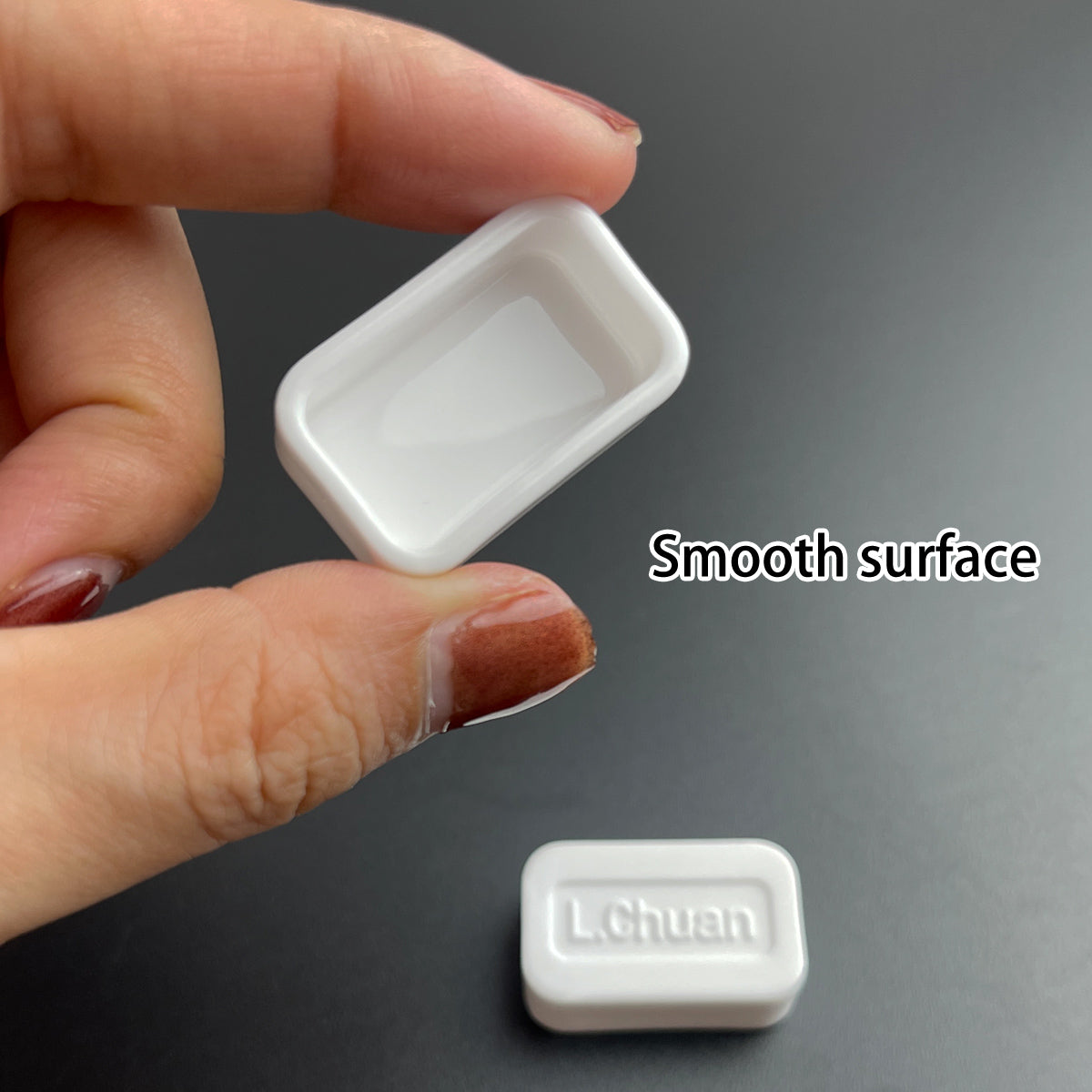 Smooth surface ceramic full pan 3ml, handheld empty watercolor paint container for DIY and artist use
