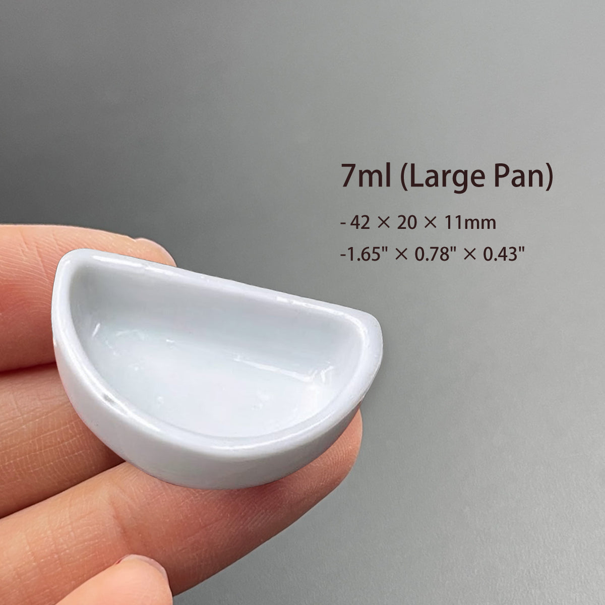 7ml large ceramic watercolor pan, 42x20x11mm (1.65x0.78x0.43 inch), refillable paint container for professional and handmade watercolor palettes