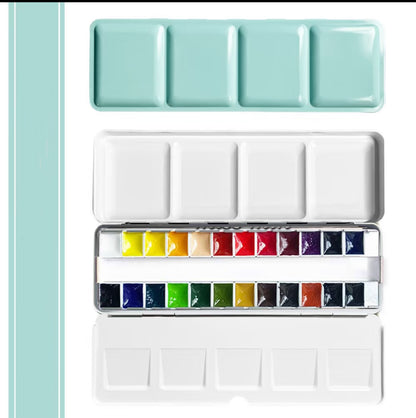 Custom Repackaged Schmincke Academic Watercolor Paint Set 24 Colors | 1ml & 2ml Travel Watercolor Pans