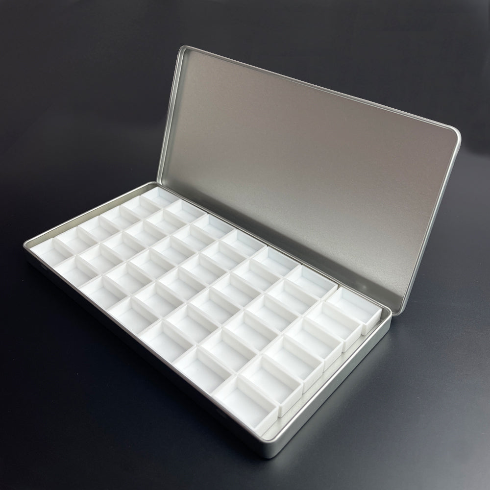 Storage Box for 24-Color White Night or 18-Color Kuretake Gansai – Fits Postcards, Envelopes, Paint Boxes – Idea for Watercolor Pans, Paint Sets, Watercolor Artists and Craft Enthusiasts