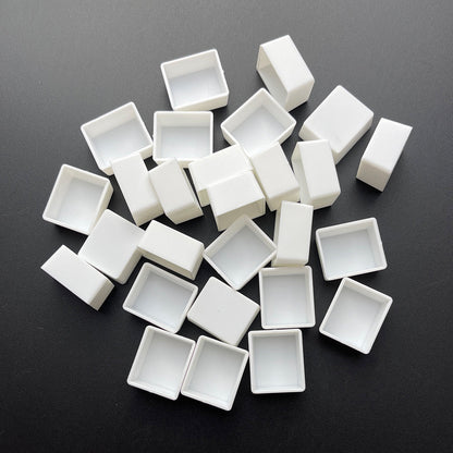 2ml Watercolor Half Pans – 250pcs White & Clear Flat Bottom Pans for Handmade Watercolor Paint