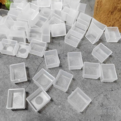 2ml Watercolor Half Pans – 250pcs White & Clear Flat Bottom Pans for Handmade Watercolor Paint