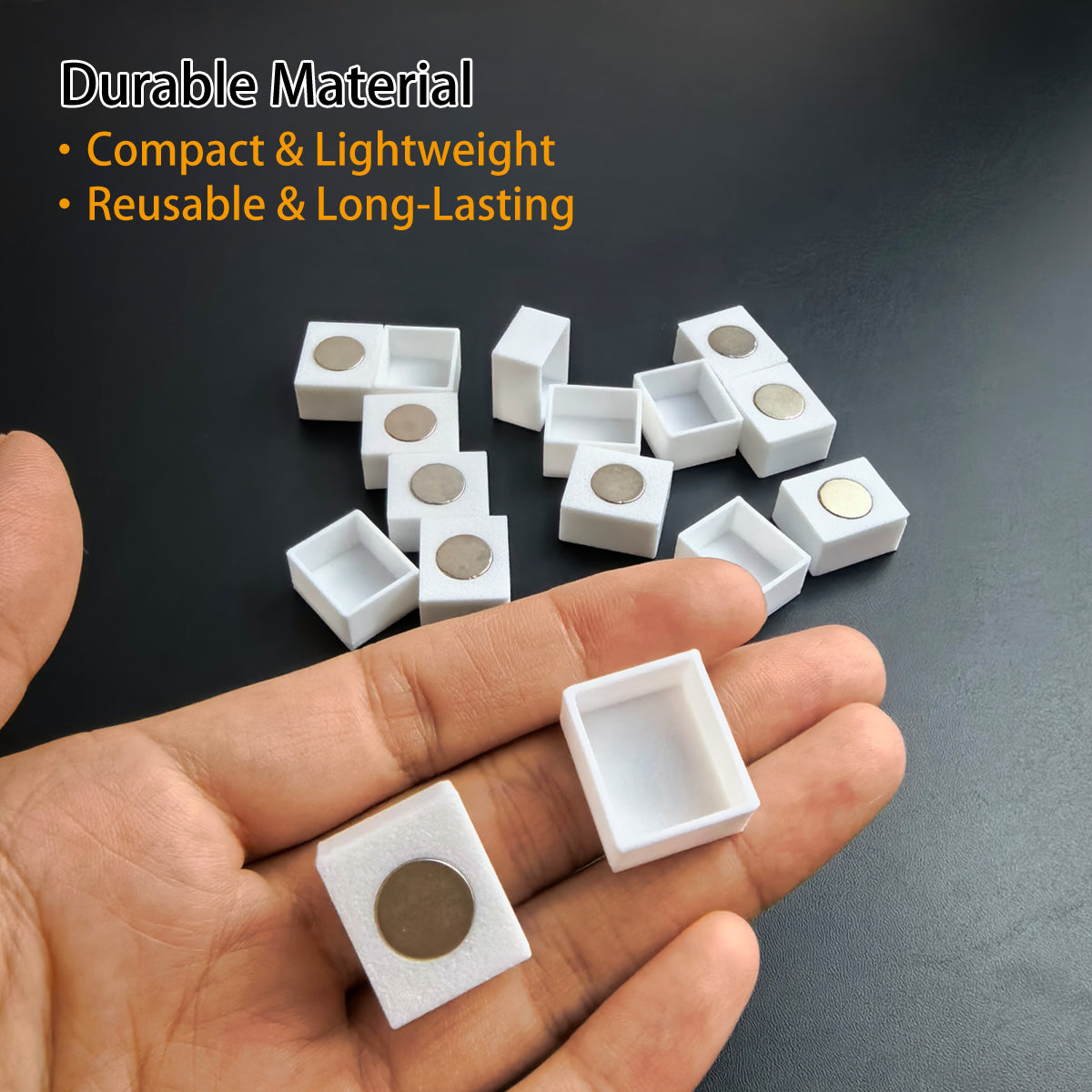 Durable, lightweight watercolor half pans designed for repeated filling and long-lasting use.