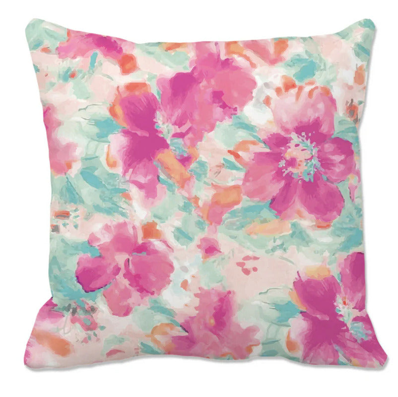 2-Pack Floral Throw Pillow Covers – 18x18 Inch Spring & Summer Decorative Cushion Covers, Colorful Botanical Print, Soft Polyester, Digital Printing for Sofa, Couch, Bedroom & Home Decor
