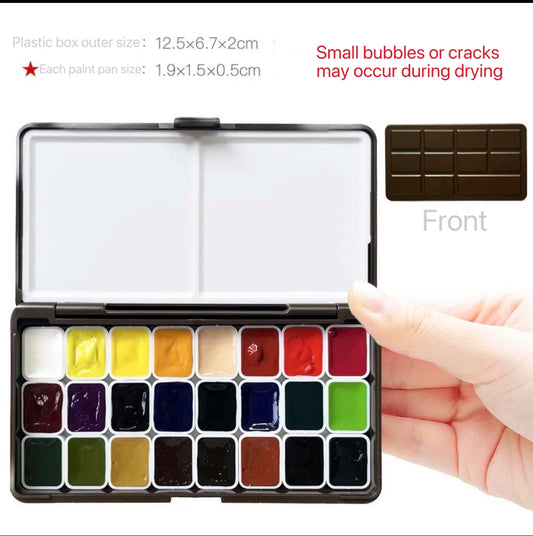 Custom Repackaged Schmincke Academic Watercolor Paint Set 24 Colors | 1ml & 2ml Travel Watercolor Pans