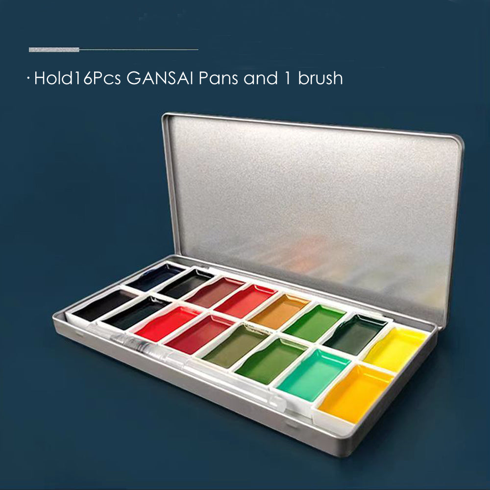Storage Box for 24-Color White Night or 18-Color Kuretake Gansai – Fits Postcards, Envelopes, Paint Boxes – Idea for Watercolor Pans, Paint Sets, Watercolor Artists and Craft Enthusiasts