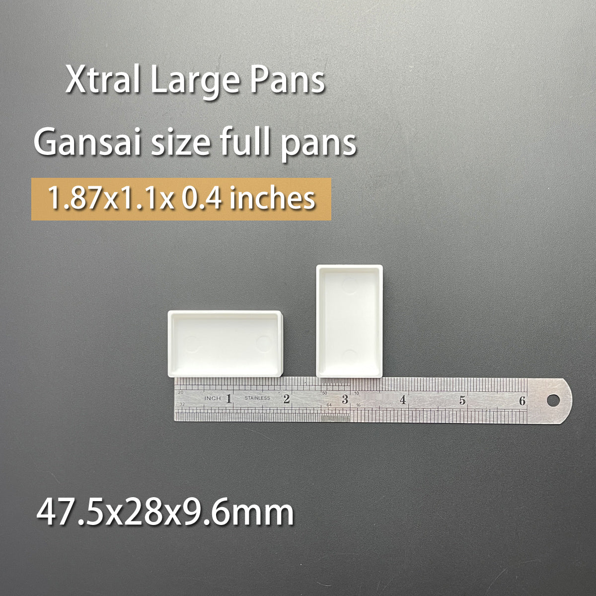 7.2ML 1000Pcs, XL Large Artist Empty Watercolor Paint pans GANSAI TAMBI Size, Kuretake Size, Extra Large Pans, Watercolor Pans for Kuretake Watercolors