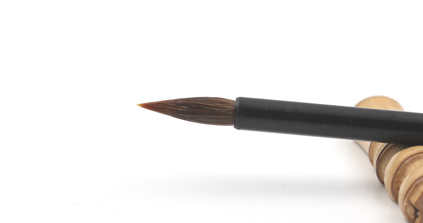 Horse hair Chinese painting brush with a fine pointed tip