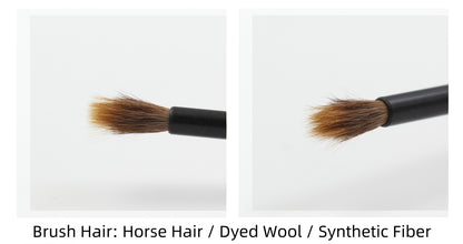 Chinese painting brush made with horse hair, dyed wool and synthetic fiber