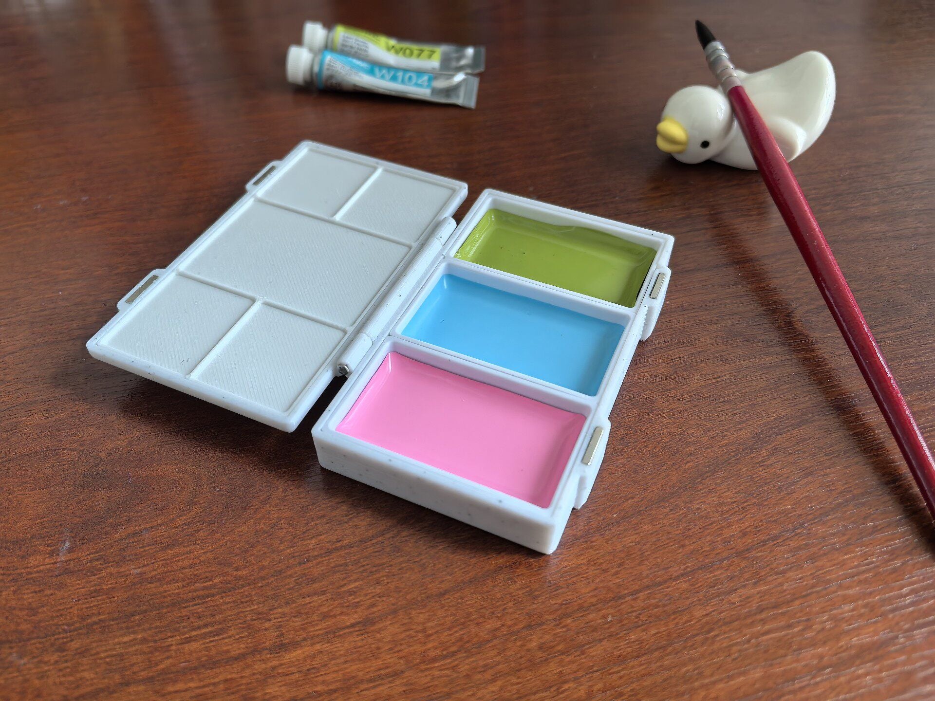 Mini Kuretake Palette Filled with Handmade Watercolor Paint
