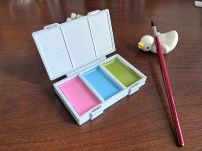 Mini Kuretake Palette Filled with Handmade Watercolor Paint