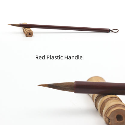 Chinese painting brush with a lightweight plastic handle