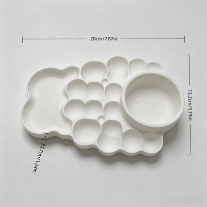 Plastic paint mixing palette measuring 20 × 13.2 × 3.17 cm (7.87 × 5.19 × 1.24 inches)