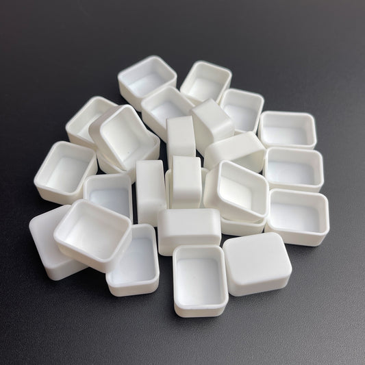1.6ml Watercolor Half Pans – 200pcs White Round Corner Empty Paint Pans for Handmade Watercolors
