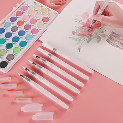 Watercolor Brush Pens, 2 Sets 12 pcs 120mm, Refillable Watercolor Paint Pens for Painting Markers