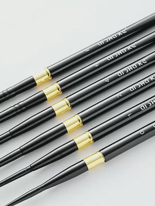 Artist Black Portable Watercolor Brush - Round Point Aluminum Penholder - Nylon Paint Brush Sketching Painting Removable Painting Pen Nail Art Pen