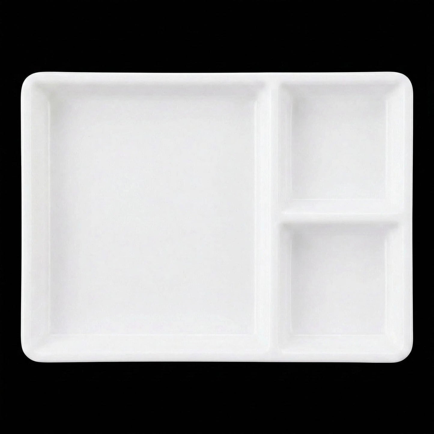 Bulk Tiny Mixing Tray Set – 50 Pcs 3 Well Plastic Paint Palette for Watercolor, Studio & Art Classes
