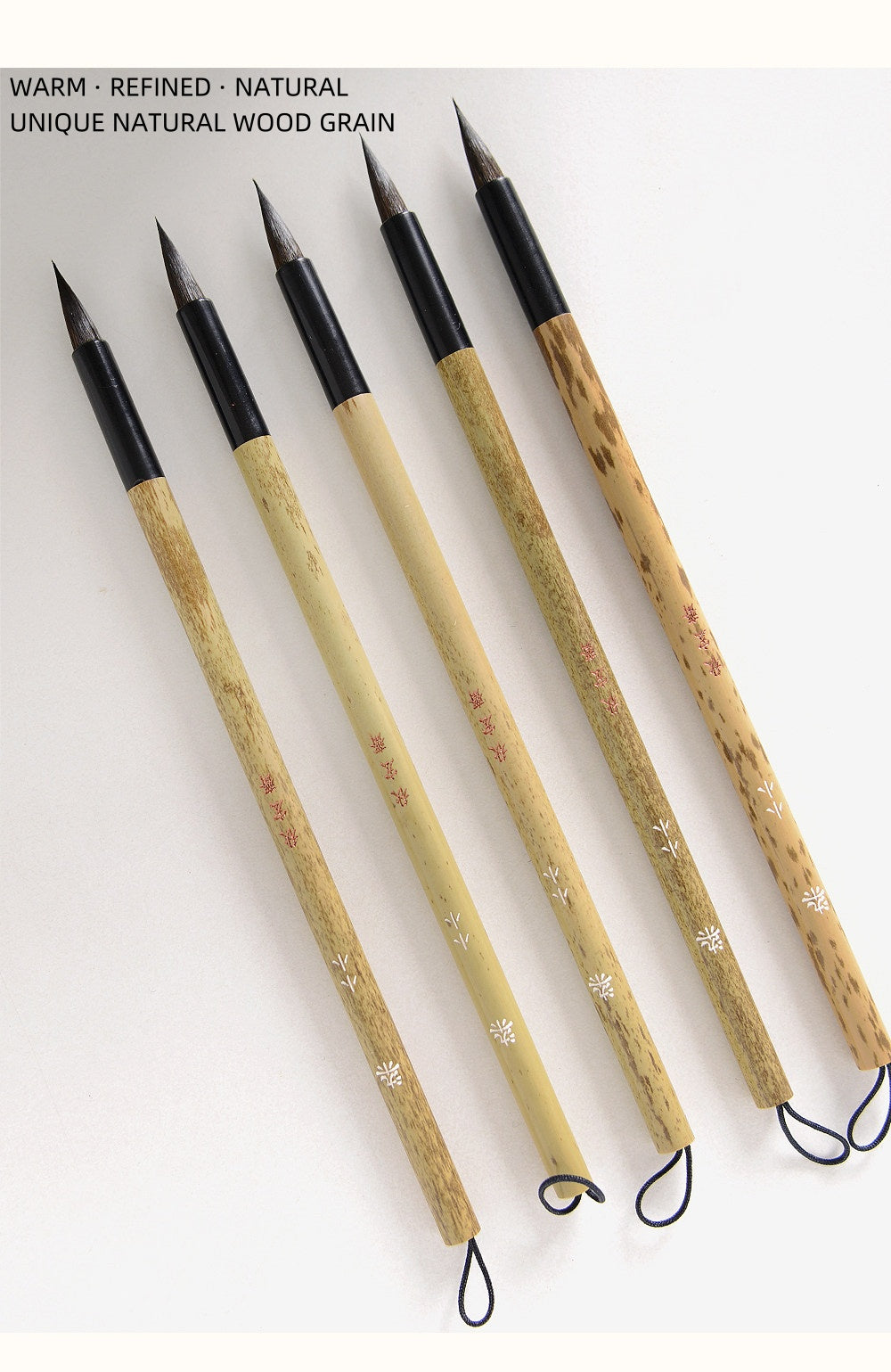 Watercolor brush with a comfortable, balanced wood handle for long painting sessions