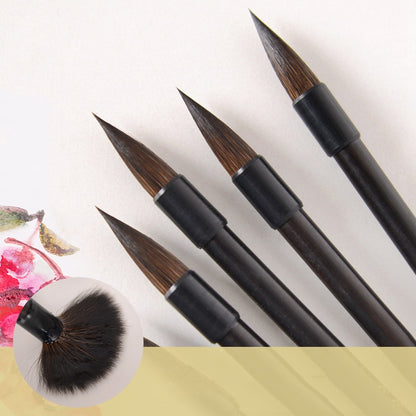 Watercolor brush creating smooth washes and seamless color blending