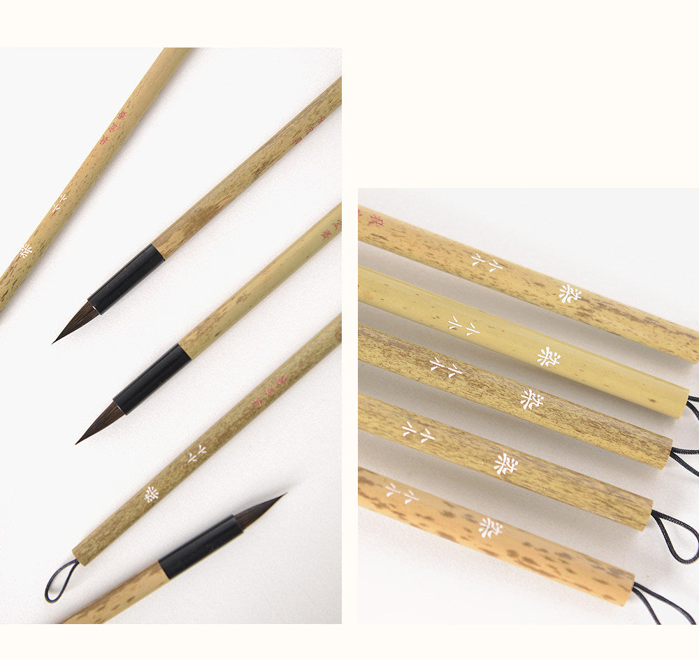 Watercolor brush made with squirrel hair, raccoon dog hair and nylon fibers