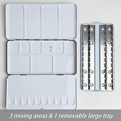 Large Watercolor Palette - Empty Watercolor Tins Palette Paint Case