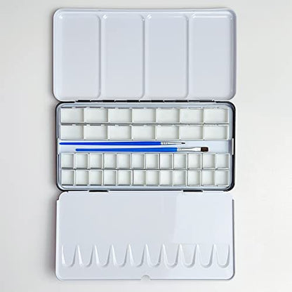 Large Watercolor Palette - Empty Watercolor Tins Palette Paint Case