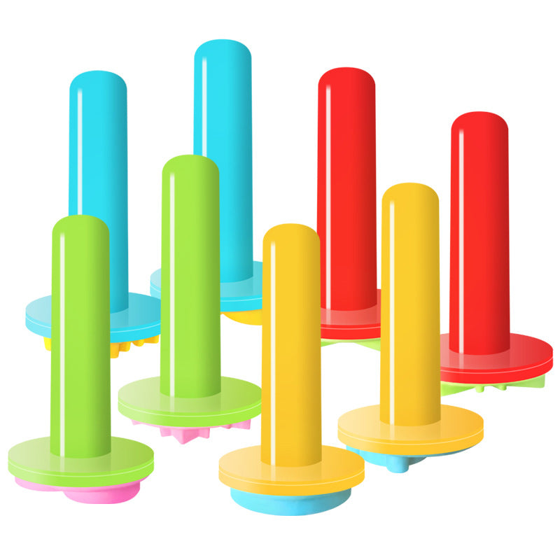 8Pcs Kids Soft Rubber Stamp Brushes – DIY Doodle Painting & Stamping Set for Toddlers, Washable Reusable Art Tools for Preschool Craft, Fun Early Learning Drawing Kit